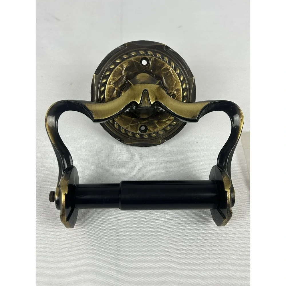 Vintage Amerock Carriage House Toilet Paper Holder English Brass w/ Screws New
